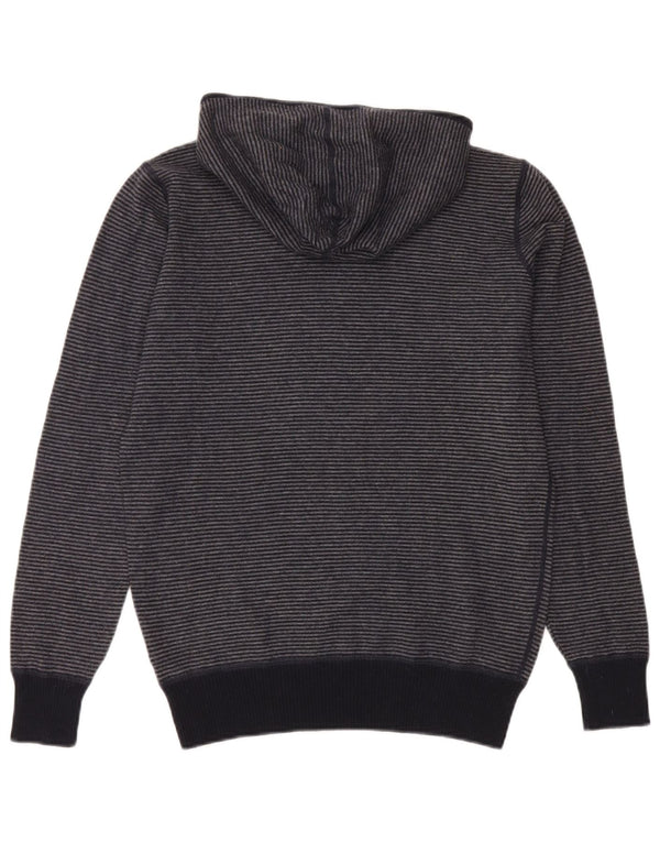 Pulover cu glugă North Sails pentru femei UK 12 Lână cu dungi gri mediu