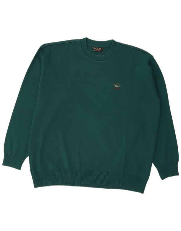 Pulover pentru bărbați Paul & Shark, cu gât crew, 3XL, lână verde