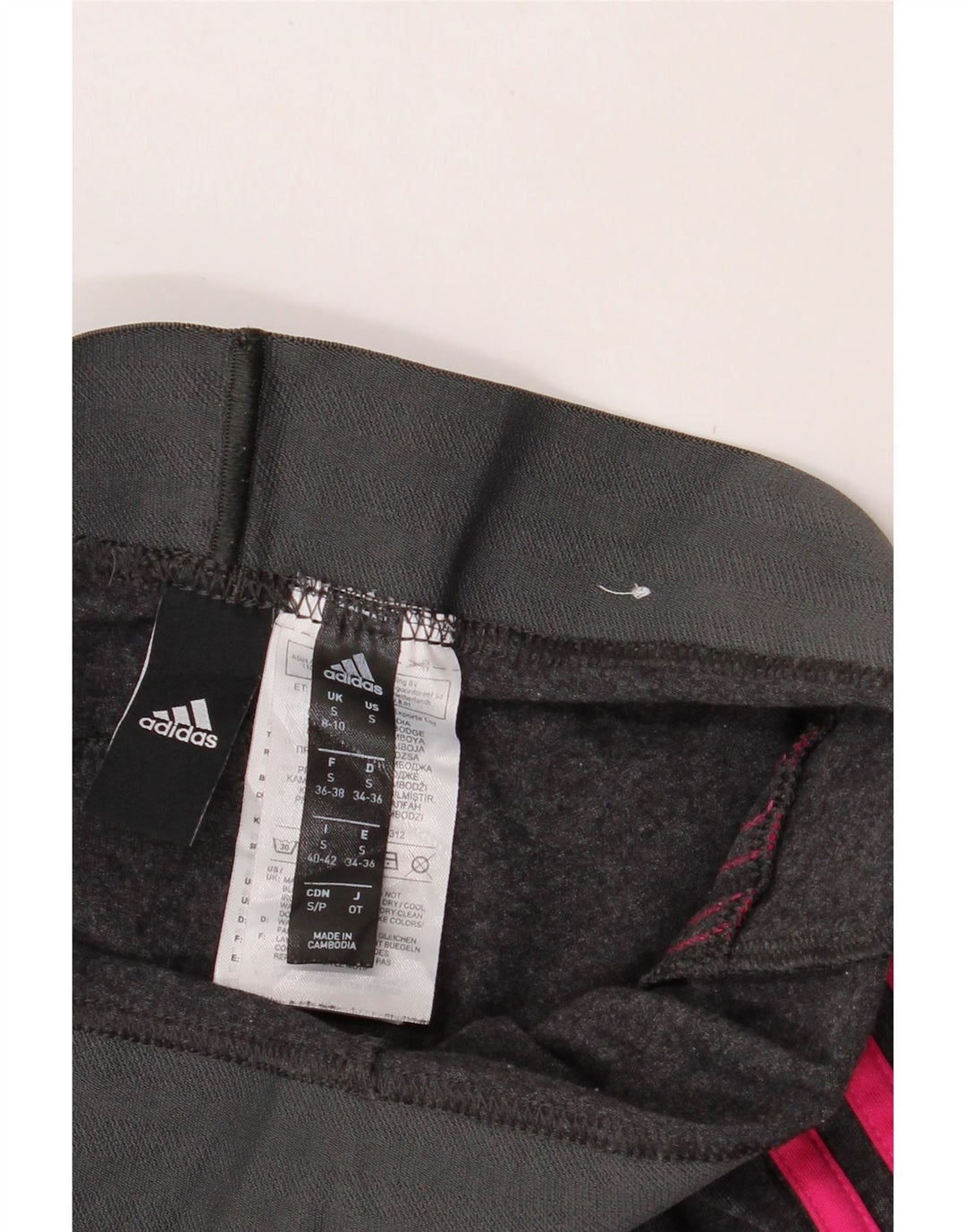 ADIDAS Womens Leggings UK 8/10 Small Grey Cotton Vintage Adidas and Second-Hand Adidas from Messina Hembry 