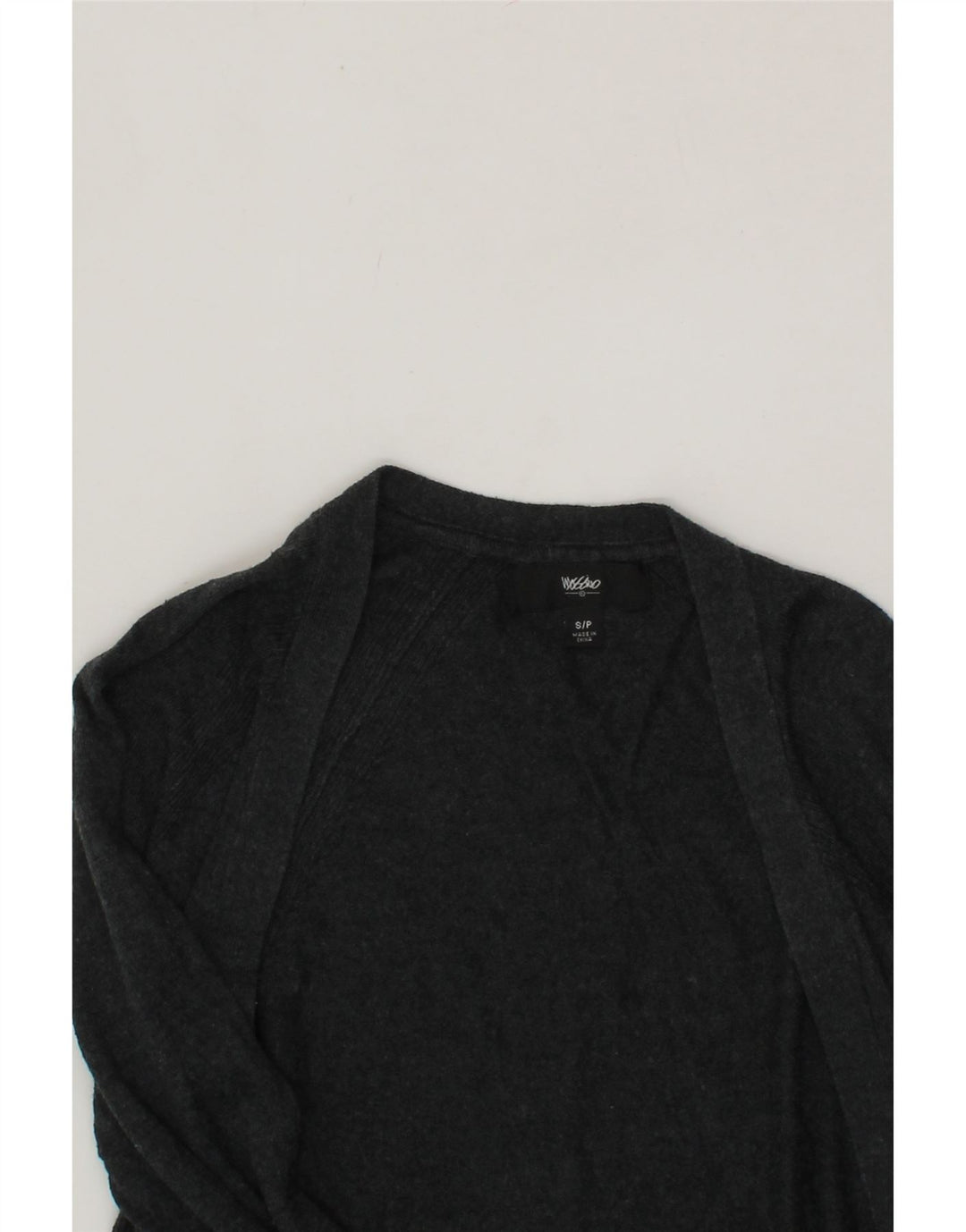 MOSSIMO Womens Longline Open Cardigan Sweater UK 10 Small Grey Nylon Vintage Mossimo and Second-Hand Mossimo from Messina Hembry 