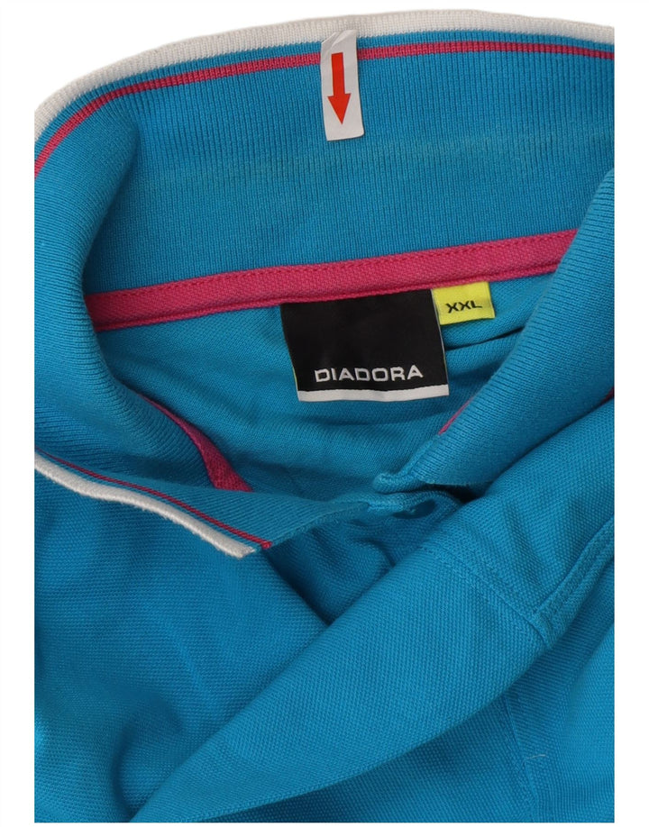 DIADORA Tricou Polo Femei UK 20 2XL Albastru