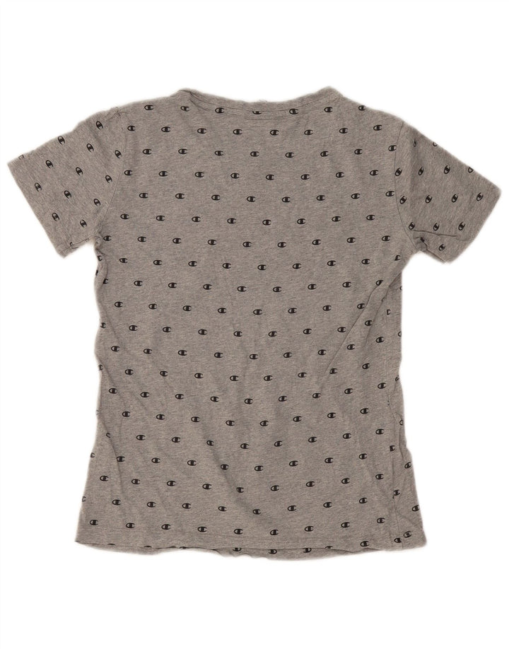 Tricou grafic CHAMPION pentru femei Top UK 12 Medium Gri Bumbac