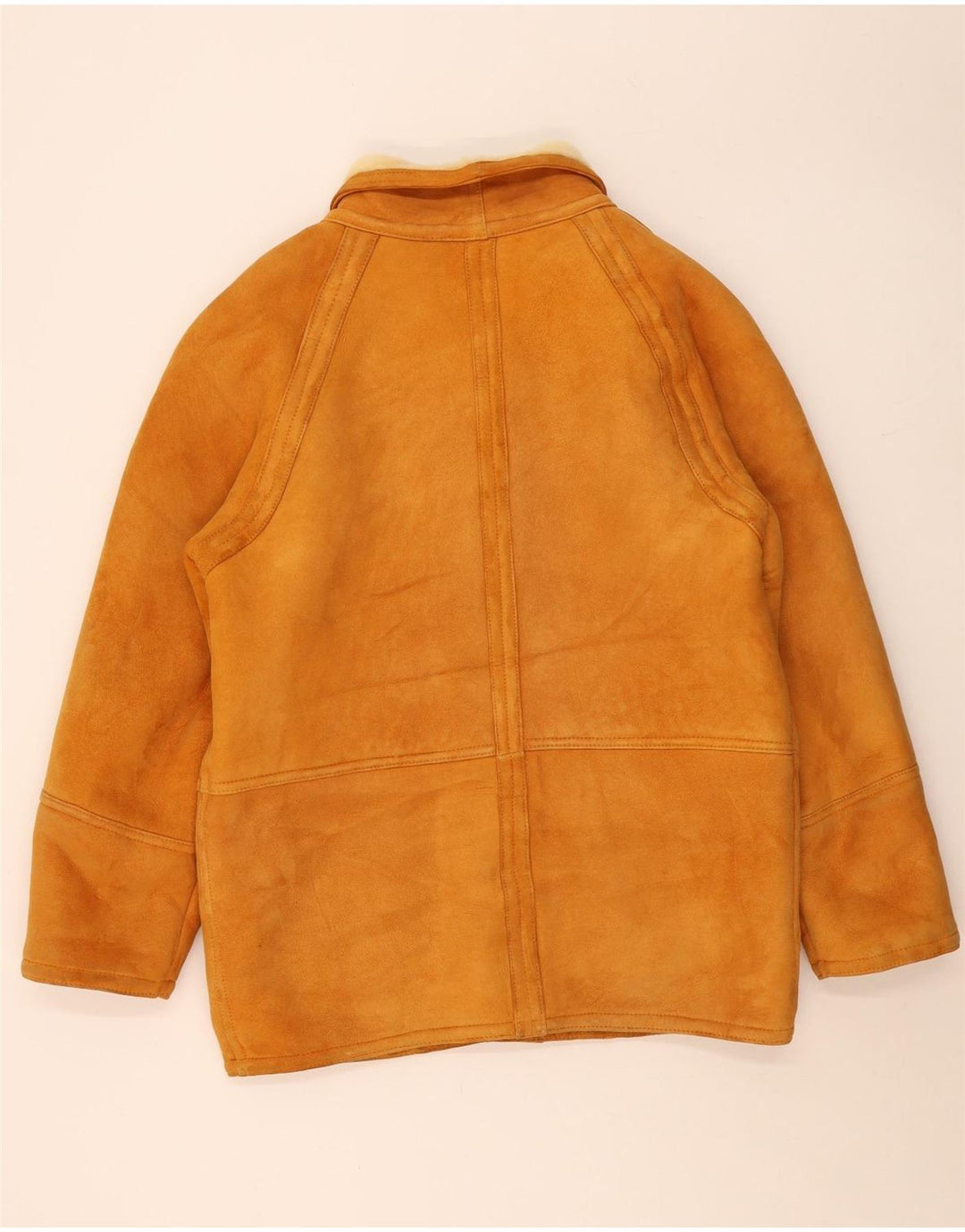 Jachetă vintage pentru bărbați din shearling IT 56 XL maro din shearling