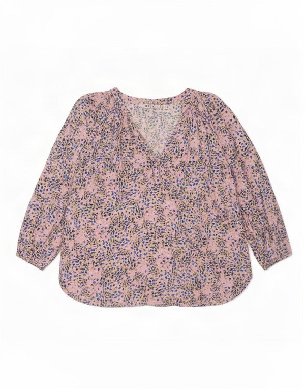Bluză NRBY pentru femei, cu mâneci 3/4, cu mâneci 3/4, UK 14, mediu, roz pete