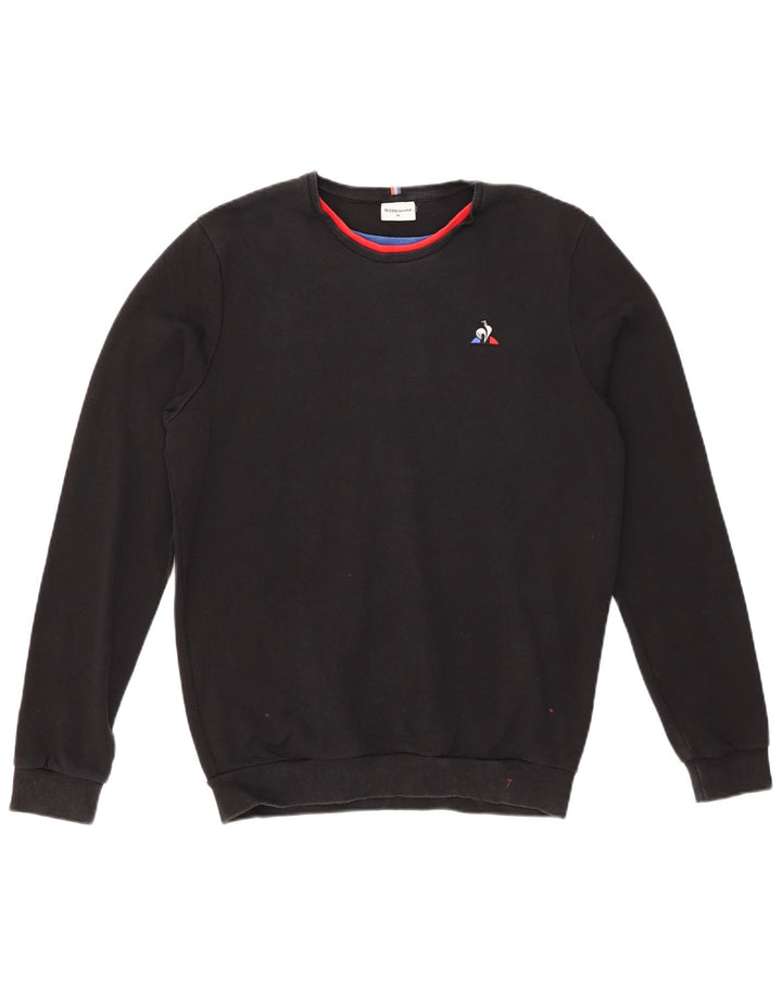 Hanorac pentru bărbați LE COQ SPORTIF Pulover mediu bumbac negru