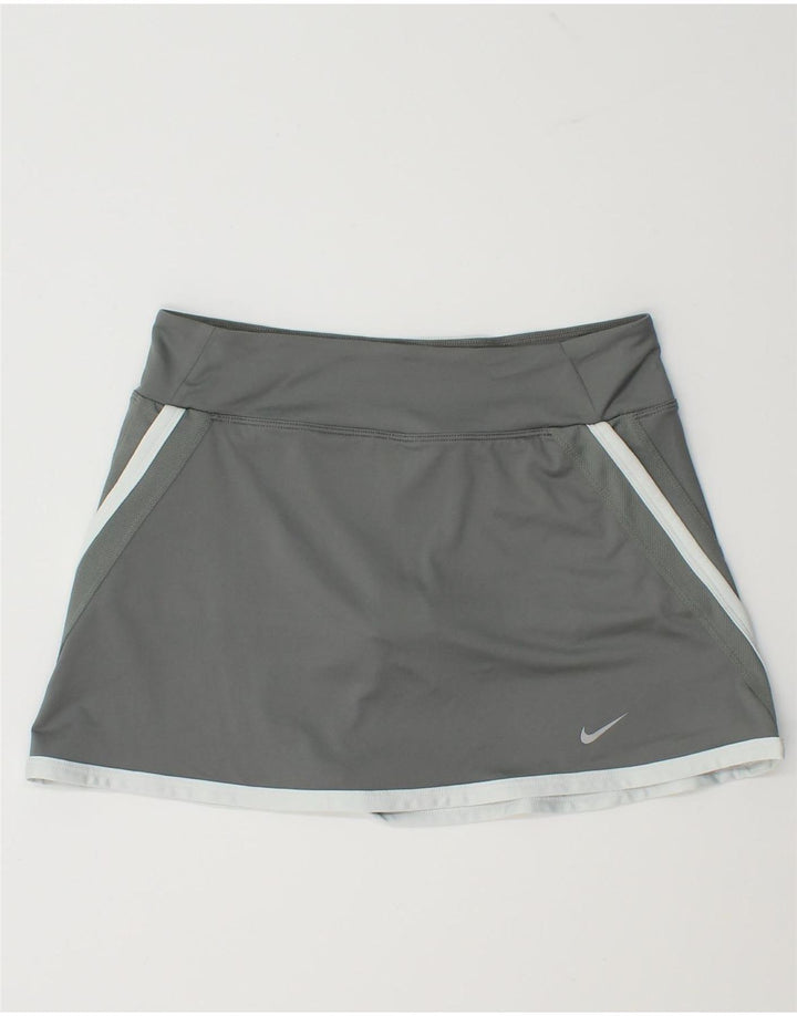 Skort Nike Dri Fit pentru femei UK 14, mare, gri, poliester color bloc