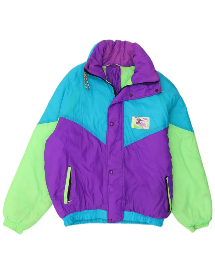 Jachetă de schi Brugi pentru bărbați UK 40, mare violet, nailon color bloc