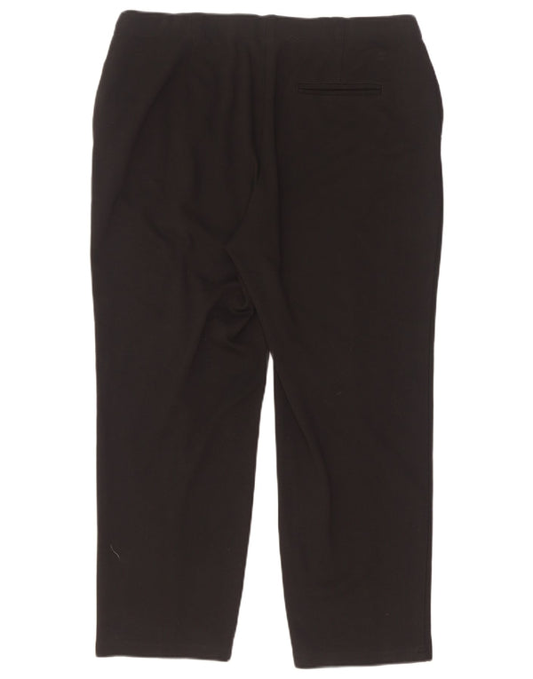 Pantaloni tăiați drept pentru femei Marks & Spencer UK 14 Large W33 L25 Negru