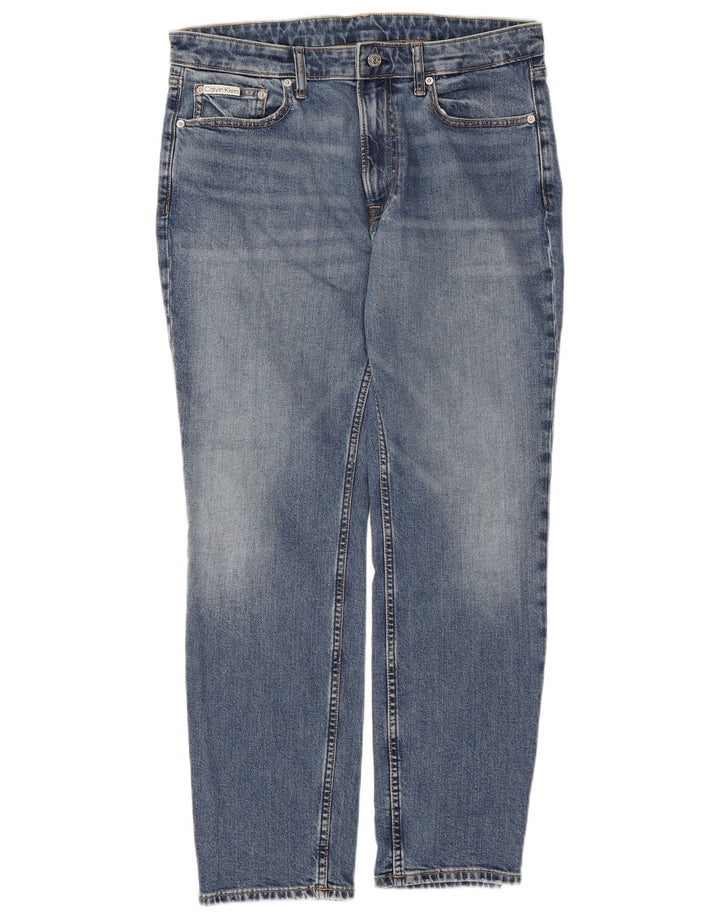 Blugi slim pentru bărbați Calvin Klein W33 L30 albastru