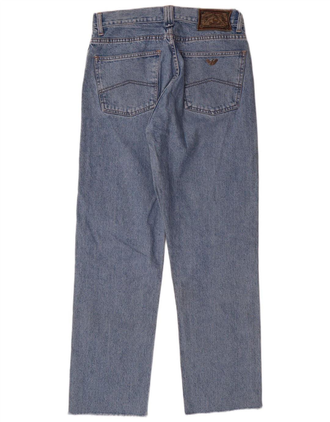 Blugi drepte pentru bărbați cu talie înaltă Armani W32 L29 Bumbac albastru