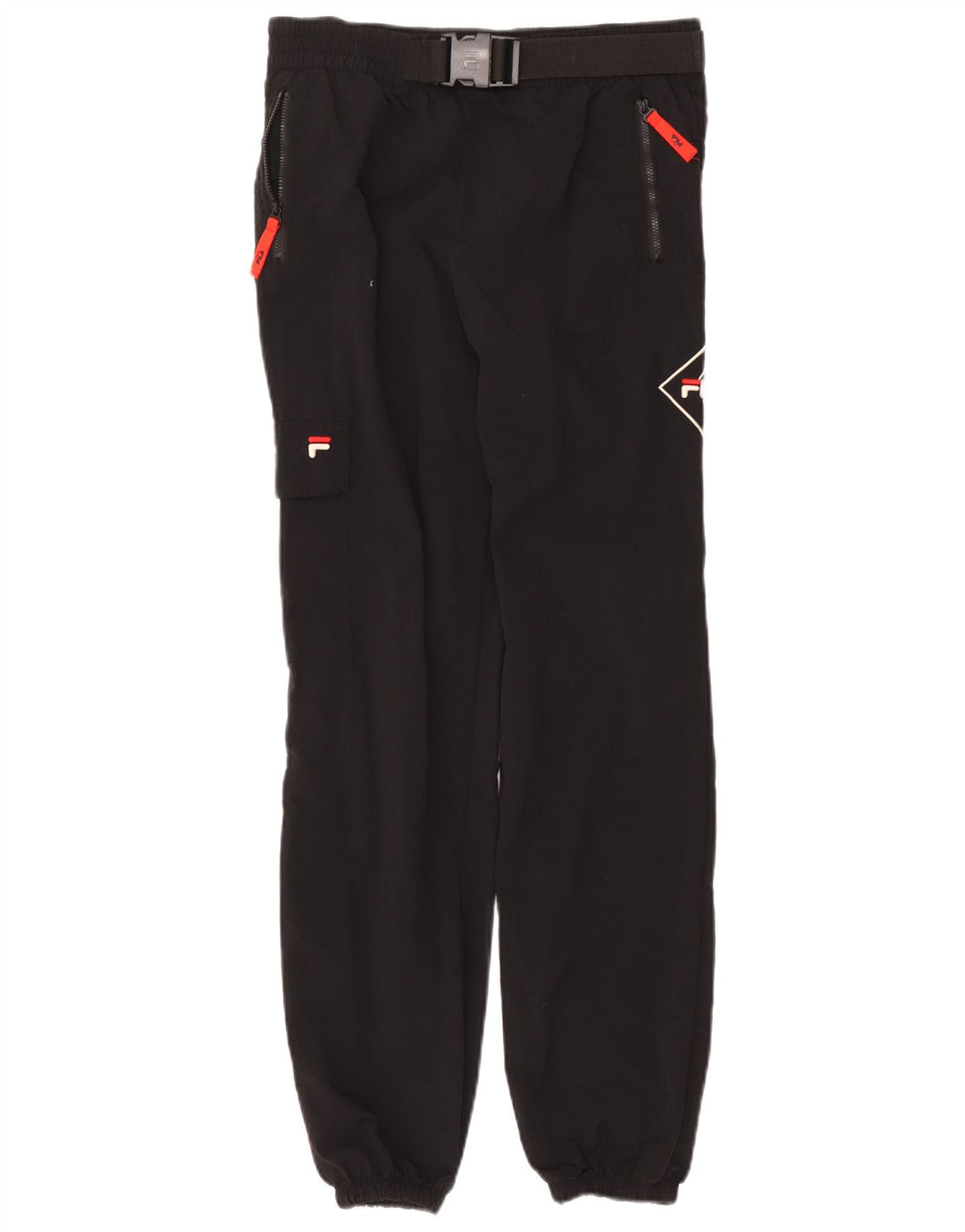 Pantaloni de trening Fila Graphic Cargo pentru bărbați Pantaloni de jogging Medium Black Nylon