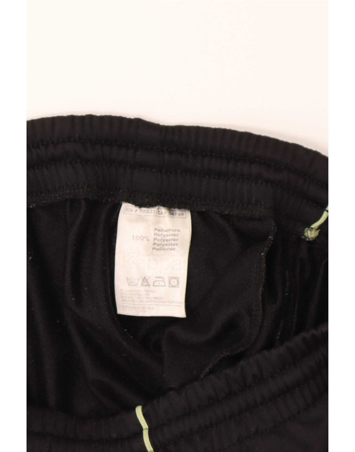 Pantaloni de trening cu grafică pentru bărbați Kappa, negru, poliester color bloc