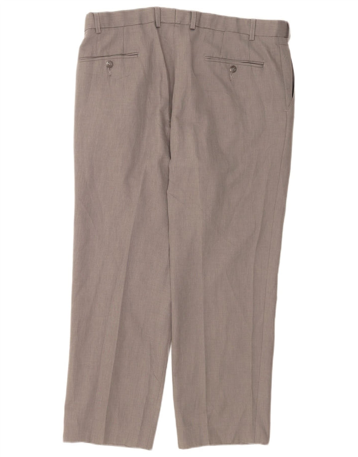 Pantaloni chino drepți pentru bărbați Marks & Spencer L38 L28 poliester gri