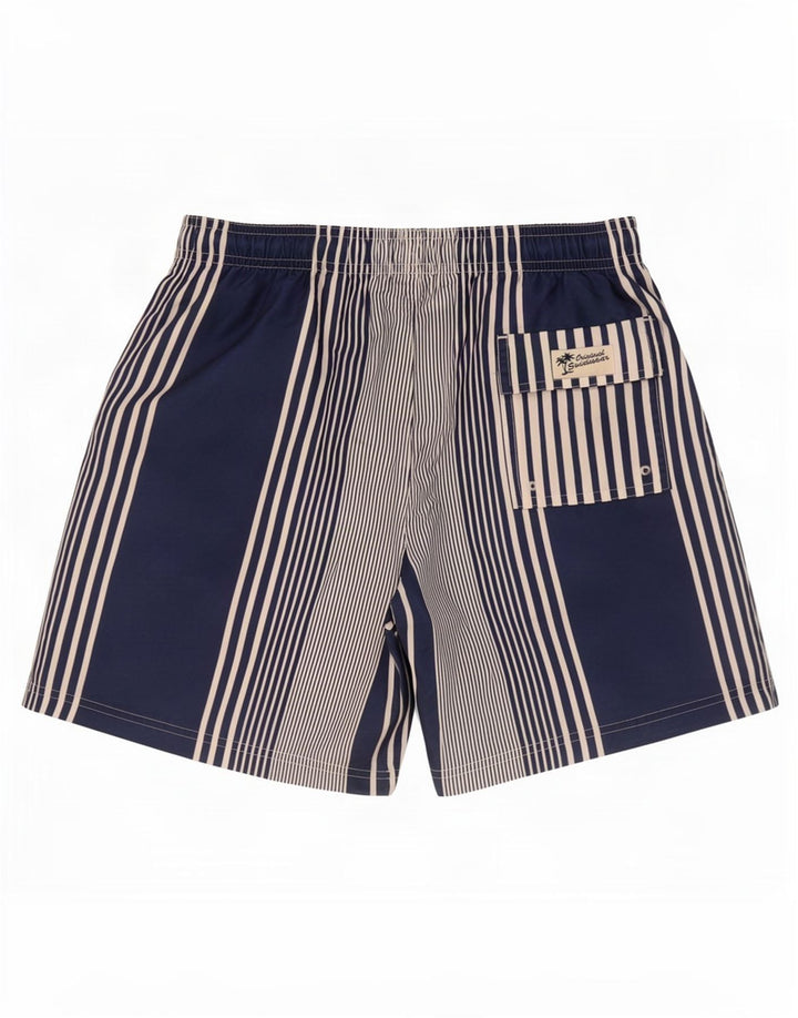 Marks & Spencer Pantaloni scurți de înot pentru bărbați, mari, bleumarin, poliester cu dungi