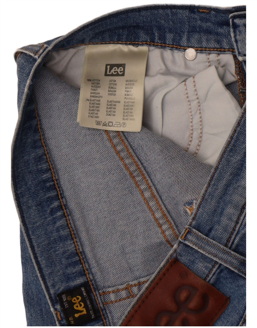 Blugi Lee Rider Slim pentru bărbați W29 L32 Bumbac albastru