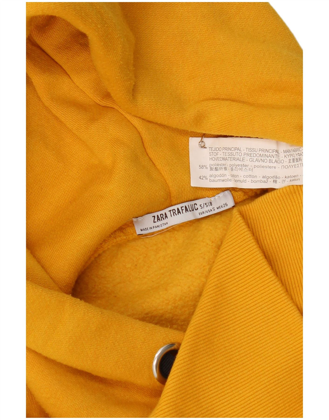 Pulover supradimensionat pentru femei Zara UK 10 Poliester galben mic