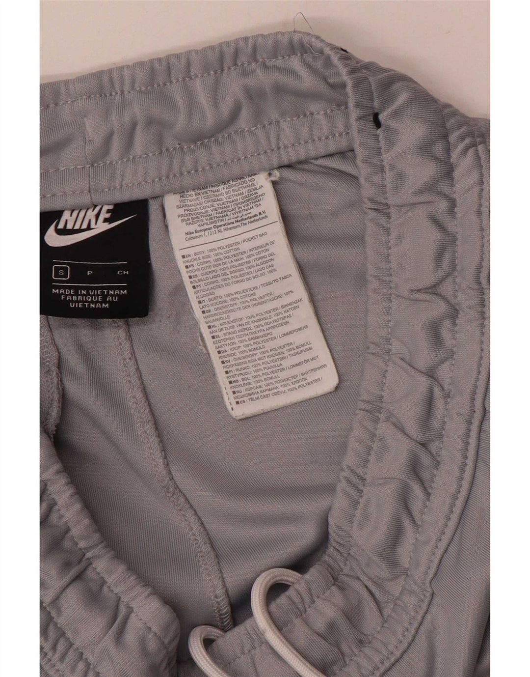Pantaloni de trening grafic Nike pentru bărbați, gri mici, poliester color bloc