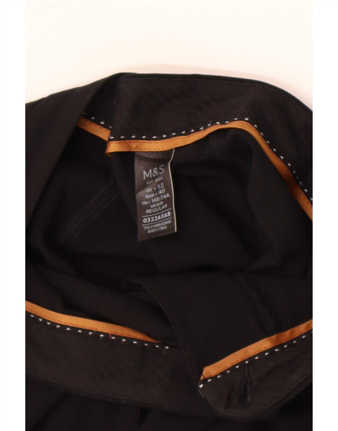 Pantaloni de costum Bootcut pentru femei Marks & Spencer UK 12 Medium L30 L27 Negru