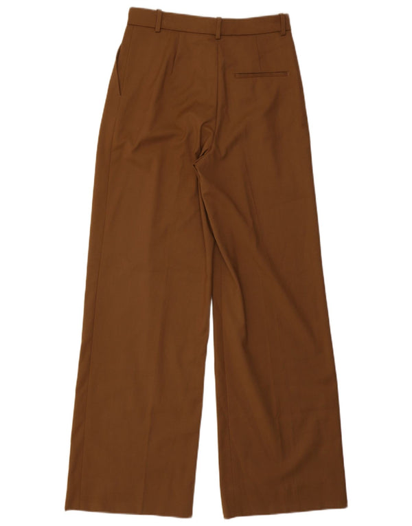 Pantaloni chino pentru femei cu talie înaltă Zara Mici L26 L31 Poliester bej