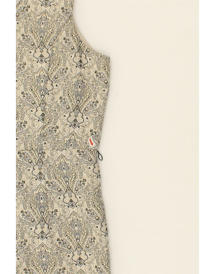 MONSOON Womens Sleeveless Sheath Dress UK 14 Medium Grey Floral Polyester Vintage Monsoon and Second-Hand Monsoon from Messina Hembry 