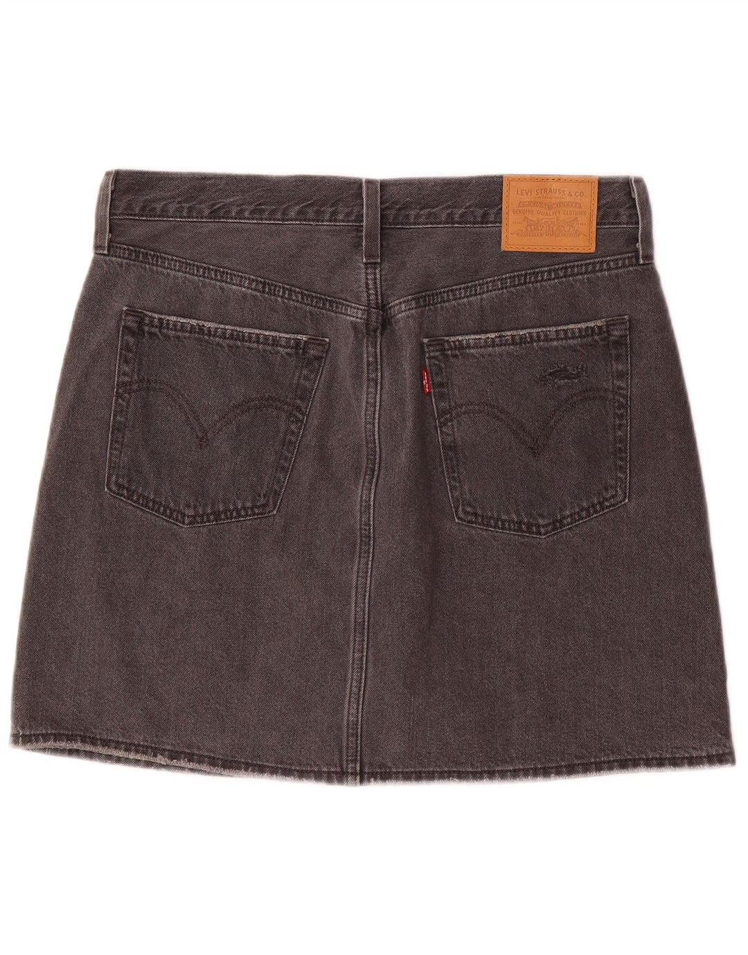 Fusta mini denim pentru femei LEVI'S W30 bumbac maro mediu