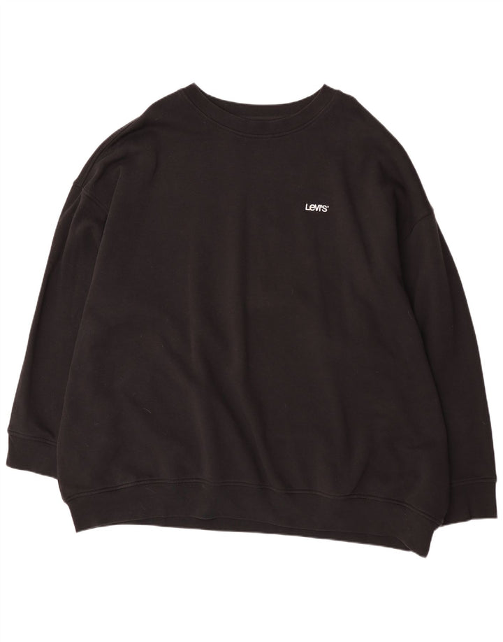 Pulover pentru bărbați Levi's Relaxed Fit, bumbac negru, 5XL