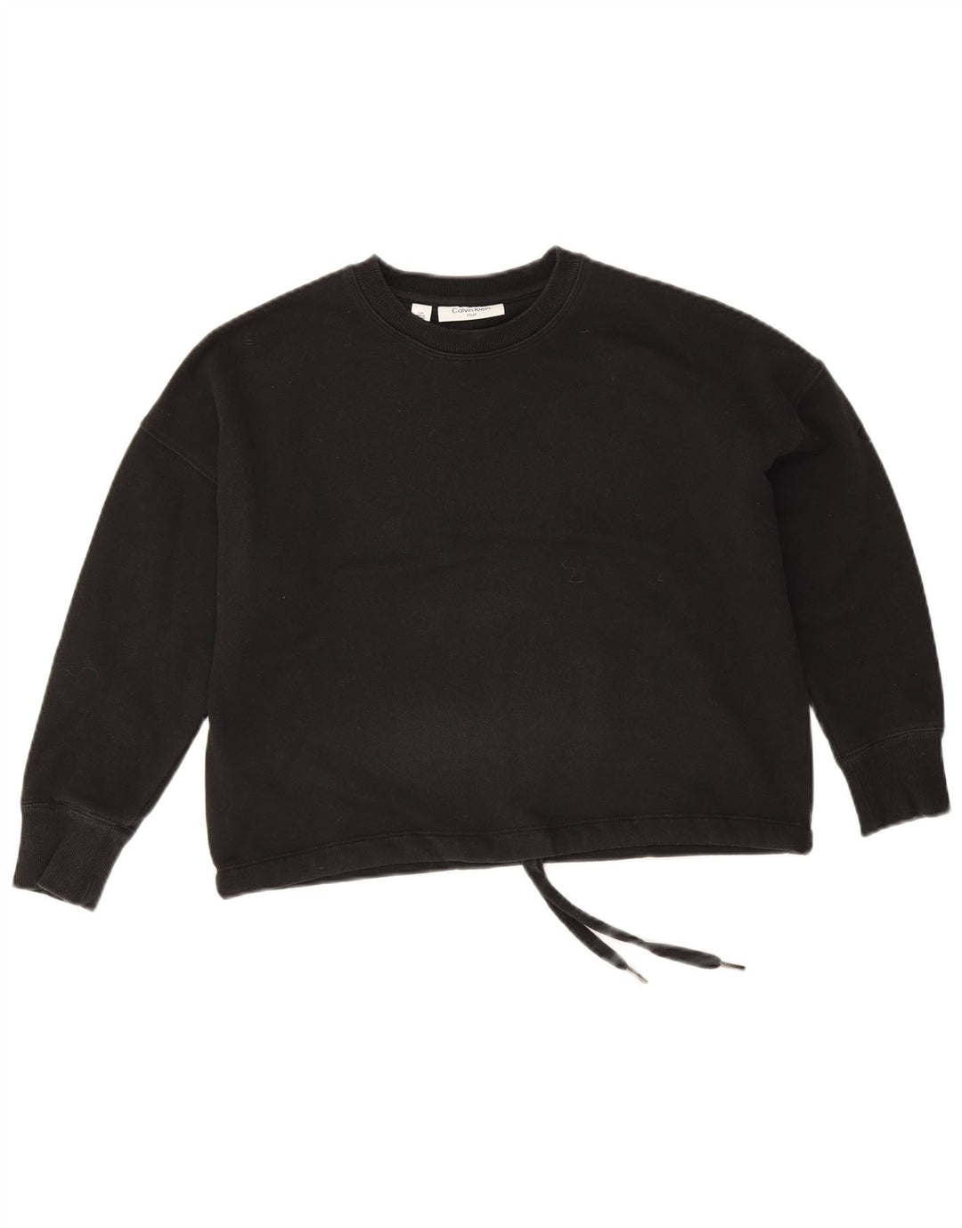 Calvin Klein Golf Crop Oversized Top cu mâneci 3/4 UK 10 Mic Negru