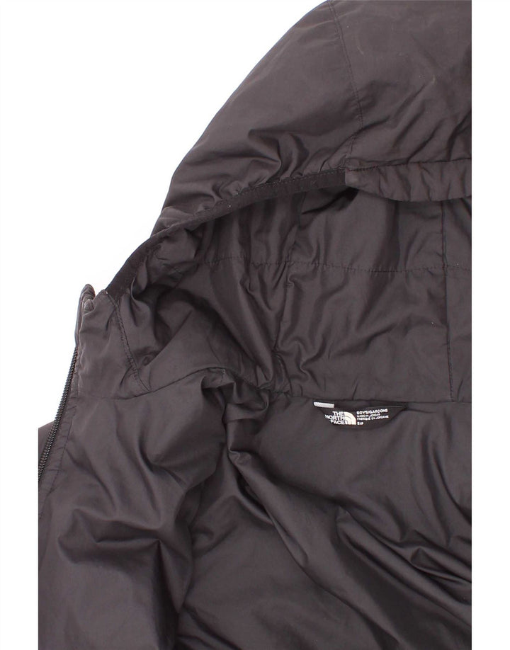 Jachetă căptușită cu glugă The North Face pentru băieți, 7-8 ani, mică, neagră