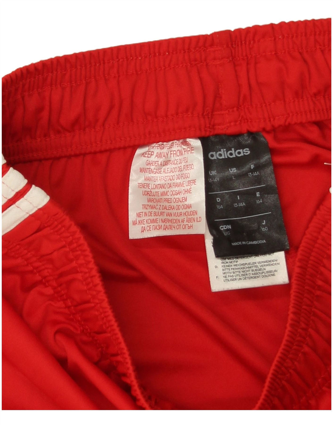 Pantaloni scurți sport adidas băieți 13-14 ani poliester roșu