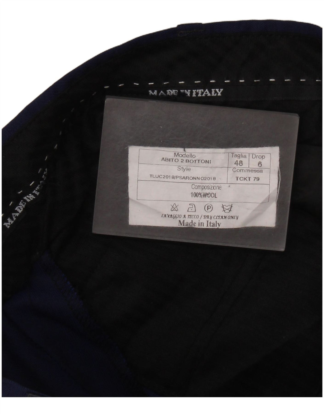 Costum 2 piese pentru bărbați Ermenegildo Zegna IT 48 Medium W28 L28 Bleumarin Clasic