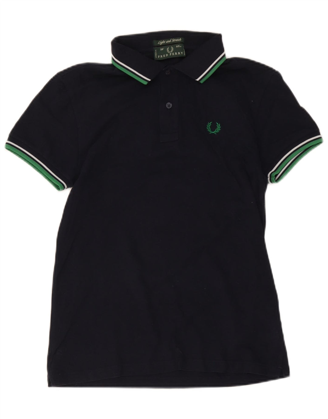 Cămașă polo Fred Perry pentru bărbați, bumbac cu dungi, albastru bleumarin