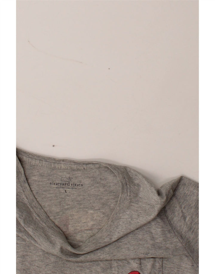 VINEYARD VINES Mens Graphic T-Shirt Top Large Grey Cotton Vintage Vineyard Vines and Second-Hand Vineyard Vines from Messina Hembry 