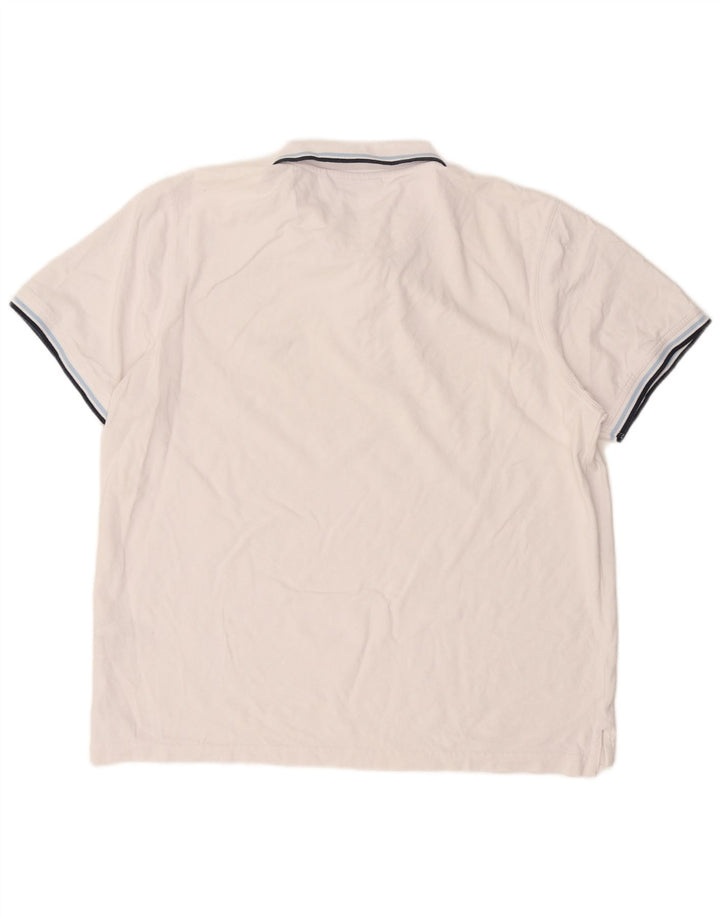 Cămașă polo pentru bărbați Pierre Cardin, mare, alb, cu formă normală