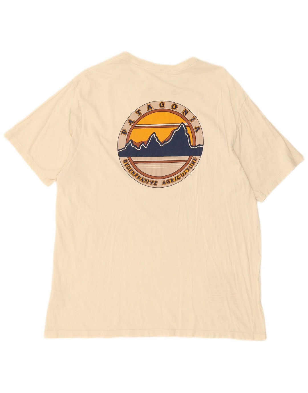 Tricou grafic Patagonia pentru bărbați, cu croiala normală, mare, bej