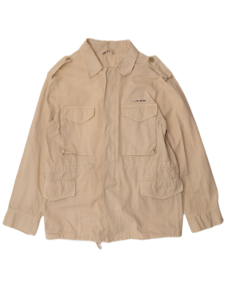 Jachetă militară pentru bărbați VINTAGE UK 36, bumbac, bej mic