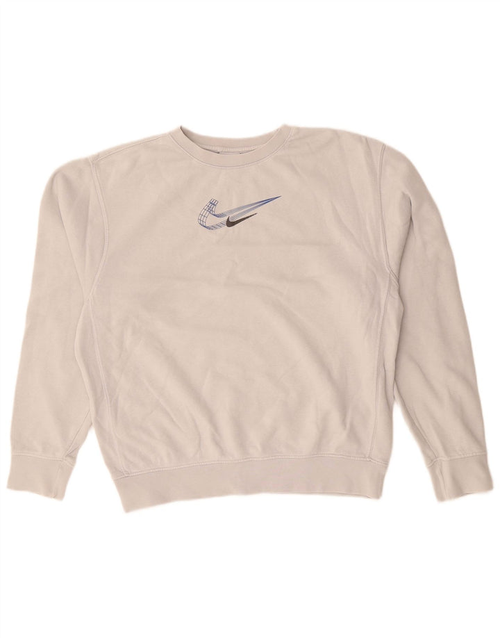 Pulover NIKE pentru femei, UK 8, bumbac gri mic