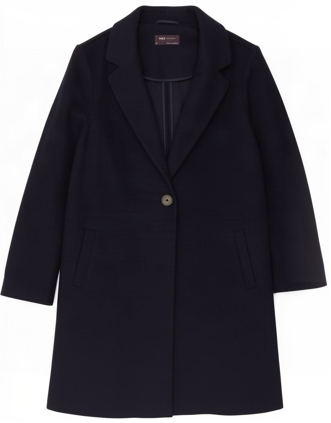 Pardesiu supradimensionat pentru femei Marks & Spencer UK 10 mic, poliester bleumarin