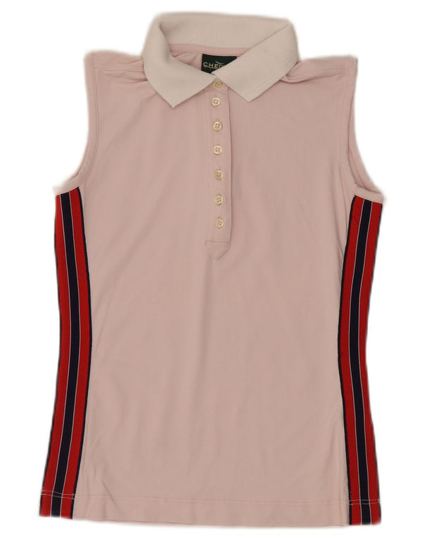 Chervo Tricou polo fără mâneci pentru femei IT 42 Medium Pink Colorblock Sports