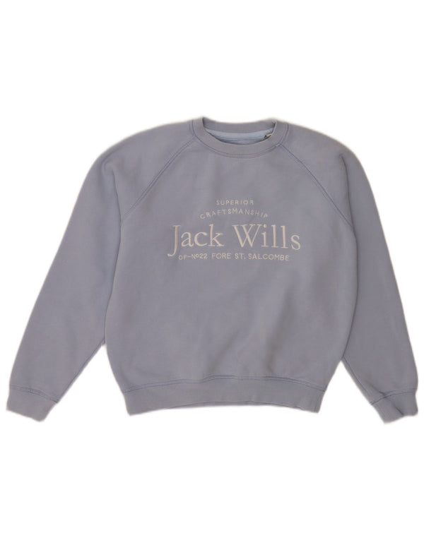 Pulover pentru femei Jack Wills, cu croiala lejeră, din bumbac albastru UK 6 XS