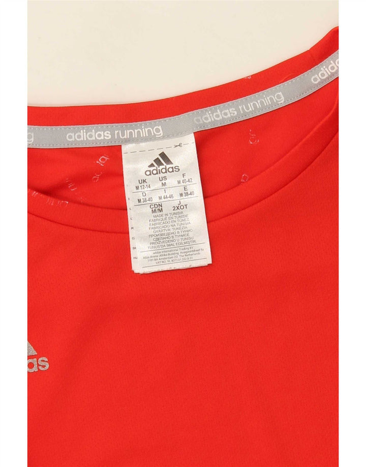 Tricou grafic pentru alergare Adidas pentru femei Top UK 12/14 Poliester portocaliu mediu