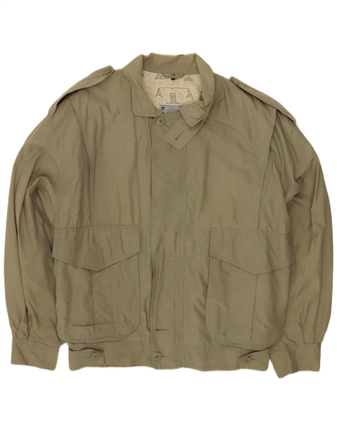 Jachetă militară vintage pentru bărbați IT 50 mare bumbac kaki