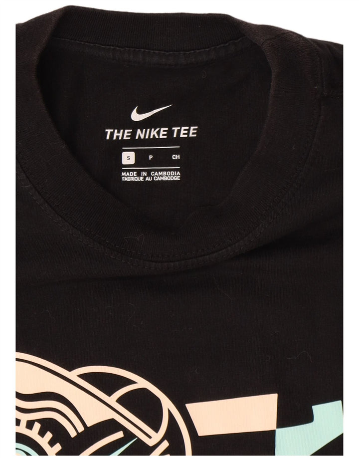 Tricou grafic Nike pentru bărbați Top mic, negru, bumbac