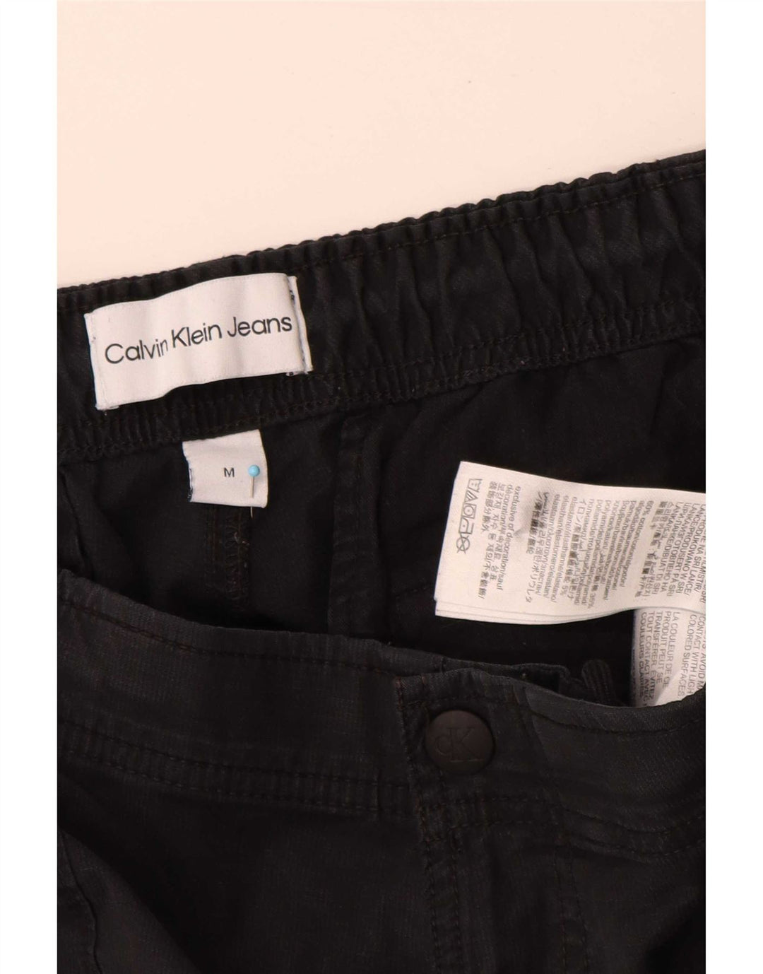 Calvin Klein Pantaloni de jogging pentru bărbați Cargo Medium W32 L30 Bumbac negru