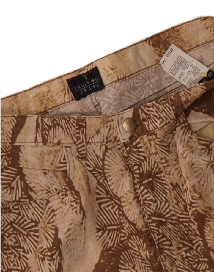 Trussardi Pantaloni Drepți Casual Femei, Model Abstrac, L32 L33 Bej