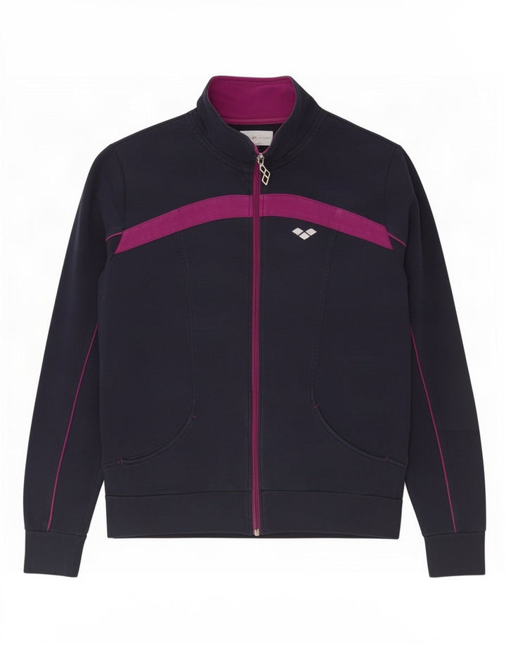 Jachetă de trening Arena pentru femei UK 14 Medium Bleumarin Colorblock