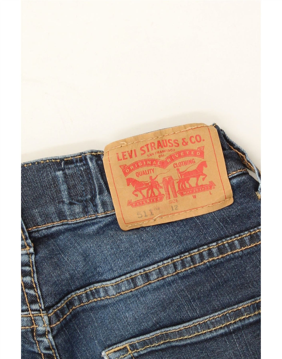 LEVI'S Boys 511 Slim Jeans 11-12 Years W20 L26 Blue Cotton Vintage Levi's and Second-Hand Levi's from Messina Hembry 