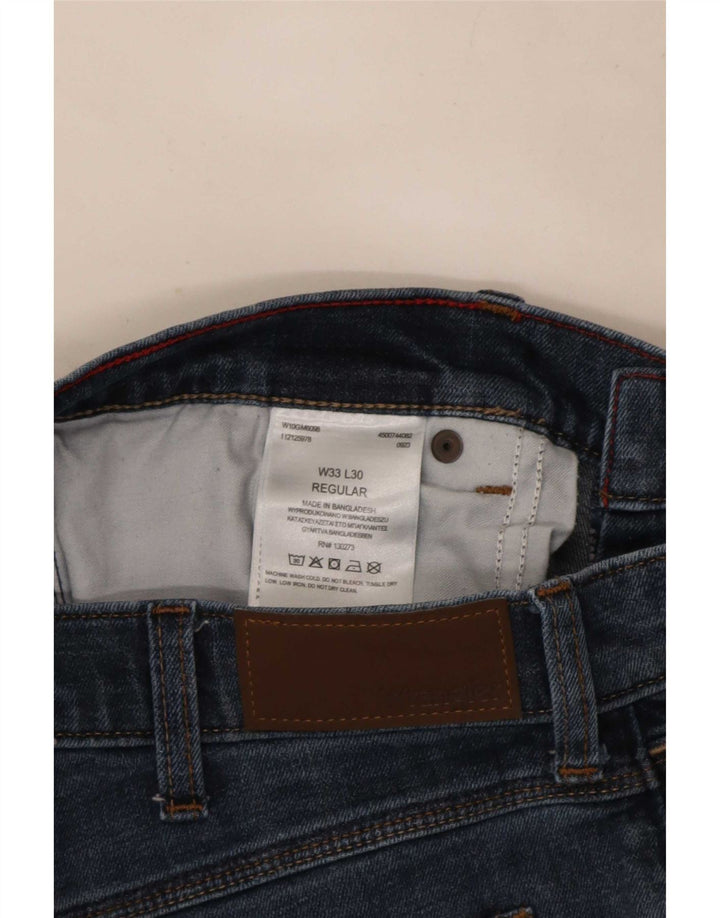 Blugi drepți Wrangler pentru bărbați W33 L30, bumbac albastru