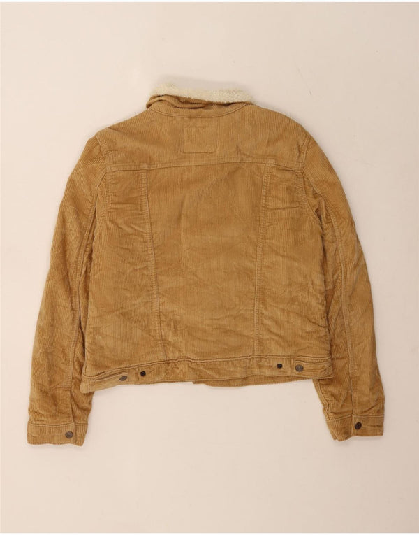 Jachetă Levi's Sherpa Corduroy pentru femei UK 16, mare, bej, bumbac