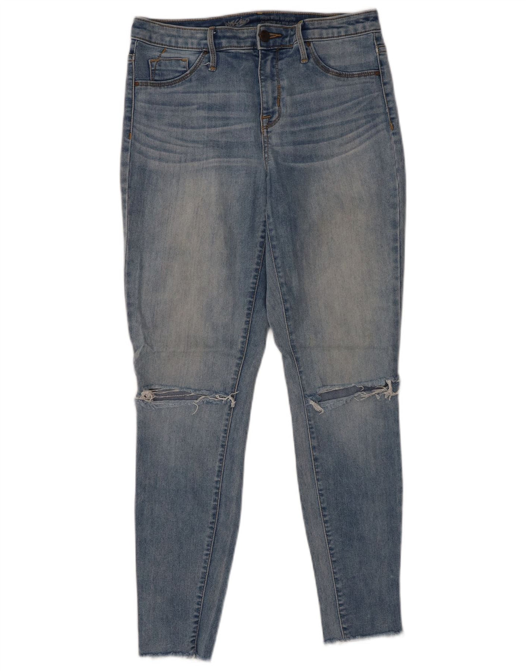 MOSSIMO Blugi jegging cu talie înaltă, învechiți, pentru femei US 6 Medium W28 L28 Blue