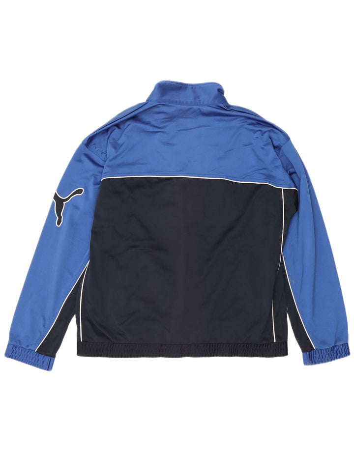 Jachetă de top pentru trening cu grafică Puma pentru bărbați, mare, albastru bleumarin